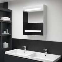 vidaXL vidaXL tükrös fürdőszobaszekrény LED világítással 50 x 13,5 x 60 cm