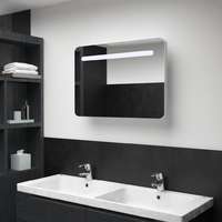 vidaXL vidaXL tükrös fürdőszobaszekrény LED világítással 80 x 9,5 x 55 cm