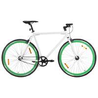 vidaXL vidaXL fehér és zöld fix áttételes kerékpár 700c 51 cm