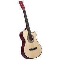 vidaXL vidaXL 6 húros akusztikus western cutaway hársfa gitár 38"