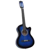 vidaXL vidaXL kék árnyékos 6 húros klasszikus western cutaway gitár 38"