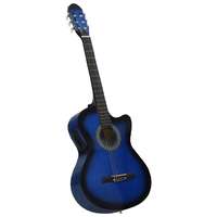 vidaXL vidaXL kék 6 húros klasszikus western cutaway gitár ekvalizerrel