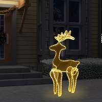 vidaXL vidaXL rénszarvas karácsonyi dísz hálóval 306 LED-del 60 x 24 x 89 cm
