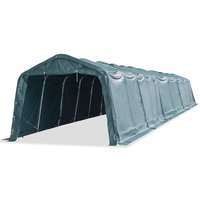 vidaXL vidaXL sötétzöld elmozdítható PVC állattartó sátor 550 g/m² 3,3 x 16 m