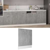 vidaXL vidaXL betonszürke forgácslap mosogatógép-panel 59,5 x 3 x 67 cm