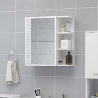 vidaXL vidaXL fehér forgácslap tükrös fürdőszoba szekrény 62,5 x 20,5 x 64 cm