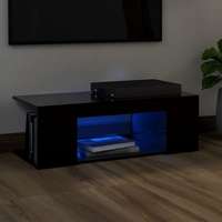 vidaXL vidaXL fekete TV-szekrény LED lámpákkal 90 x 39 x 30 cm