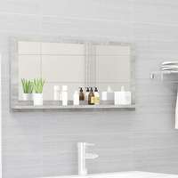 vidaXL vidaXL betonszürke forgácslap fürdőszobai tükör 80 x 10,5 x 37 cm