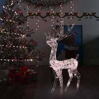 vidaXL vidaXL meleg fehér akril karácsonyi rénszarvas dísz 140 LED-del 120 cm