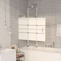 vidaXL vidaXL fehér ESG zuhanykabin összecsukható ajtóval 100 x 140 cm