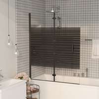 vidaXL vidaXL fekete ESG zuhanykabin összecsukható ajtóval 100 x 140 cm