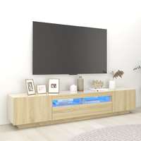 vidaXL vidaXL sonoma-tölgy színű TV-szekrény LED-lámpákkal 200 x 35 x 40 cm