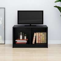 vidaXL vidaXL fekete tömör fenyőfa TV-szekrény 70 x 33 x 42 cm