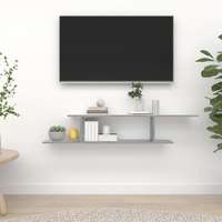 vidaXL vidaXL szürke sonoma színű szerelt fa fali TV-polc 125 x 18 x 23 cm