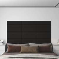 vidaXL vidaXL 12 db fekete szövet fali panel 60 x 15 cm 1,08 m²