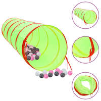 vidaXL vidaXL zöld poliészter gyerek-játszóalagút 250 labdával 175 cm