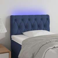 vidaXL vidaXL kék szövet LED-es fejtámla 80 x 7 x 78/88 cm