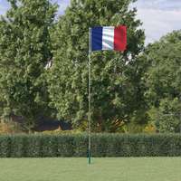 vidaXL vidaXL francia alumínium zászló és rúd 5,55 m