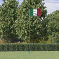 vidaXL vidaXL olasz alumínium zászló és rúd 5,55 m