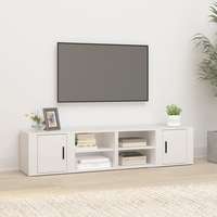 vidaXL vidaXL 2 db fehér szerelt fa TV-szekrény 80 x 31,5 x 36 cm