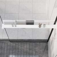 vidaXL vidaXL fehér alumínium zuhanypolc walk-in zuhanyfalhoz 80 cm