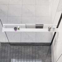 vidaXL vidaXL fehér alumínium zuhanypolc walk-in zuhanyfalhoz 90 cm