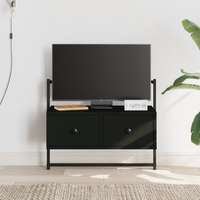 vidaXL vidaXL fekete szerelt fa fali TV szekrény 60,5 x 30 x 51 cm
