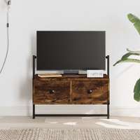 vidaXL vidaXL füstös tölgyszínű szerelt fa fali TV szekrény 60,5 x 30 x 51 cm