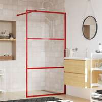 vidaXL vidaXL piros zuhanyfal átlátszó ESG üveggel 100 x 195 cm