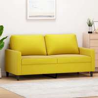 vidaXL vidaXL kétszemélyes sárga bársony kanapé 140 cm