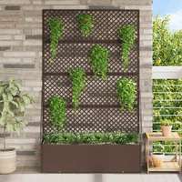vidaXL vidaXL Növénytartó Barna 105 x 30 x 170 cm Fém