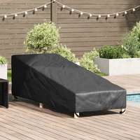 vidaXL vidaXL Kültéri bútor takaró Fekete 203 x 81 x 63 cm 210D oxford szövet