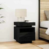 vidaXL vidaXL Éjjeli szekrény fiókkal Musta tammi 40 x 39 x 48,5 cm Faanyag
