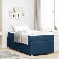 vidaXL vidaXL Ágykeret matraccal matracmal Kék 80 x 200 cm szövet