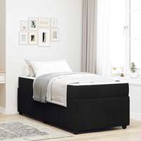 vidaXL vidaXL Ágykeret matraccal matracmal Fekete 80 x 200 cm Bársony