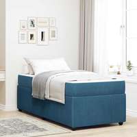 vidaXL vidaXL Ágykeret matraccal matracmal Kék 90 x 190 cm Bársony