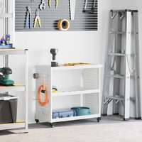 vidaXL vidaXL Eszköz Kocsi kerékkel Fehér 75 x 35 x 73 cm Hidegen húzott acél