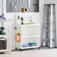 vidaXL vidaXL Eszköz Kocsi Fehér 65 x 35 x 111 cm Hidegen húzott acél