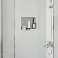 vidaXL vidaXL Zuhany Niche Fehér 30 x 20 x 9.5 cm Rozsdamentes acél