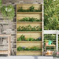 vidaXL vidaXL Növényállvány Barna 90 x 15 x 180 cm Impregnál szőke fenyő