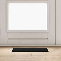 vidaXL vidaXL Ajtószőnyeg Fekete 60 x 40 x 1.2 cm Mackófleece
