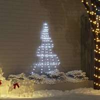 vidaXL vidaXL LED Karácsonyfák talajráccsal Hideg fehér 180 cm Fém