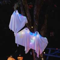 vidaXL vidaXL Halloween Függő Szellem 3 LED-del 3 pcs Fehér Poliészter