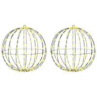 vidaXL vidaXL Labda 320 LED-del 2 pcs Meleg fehér 50 cm Fém