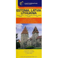 Cartographia Kft. Észtország Lettország, Litvánia autóstérkép 1:700 000