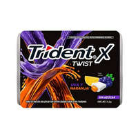  Trident X Twist Uvay Naranja szőlő és narancs ízű rágó 13,3g