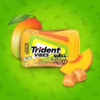  Trident Vibes Sour Patch Tropical Peach Mango cukormentes rágó 100g