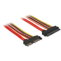DeLock DeLock SATA 6 Gb/s 22 pin plug > SATA 22 pin receptacle (3.3 V + 5 V + 12 V) Extension cable 10cm