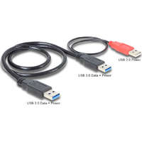  DeLock Cable USB 3.0 type A male + USB type A male > USB 3.0 type A male 0,6m Black