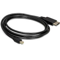  DeLock Cable Mini Displayport 1.2 male > Displayport male 4K 3m Black